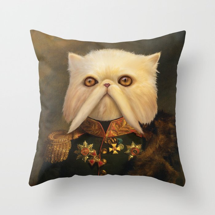  Persian Cat Emperor Throw Pillow