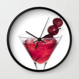 cherry coctail Wall Clock