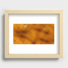 Orange brown Stripes Recessed Framed Print
