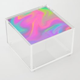 Abstract Rainbow Galaxy Retro 90s Acrylic Box