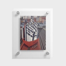 Dazzle-ships in Drydock at Liverpool 1919 Floating Acrylic Print