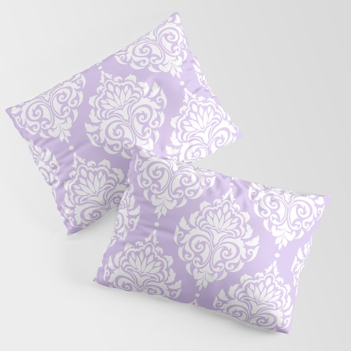 Purple Damask Pillow Sham