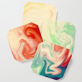 Abstract Marble Painting Coaster