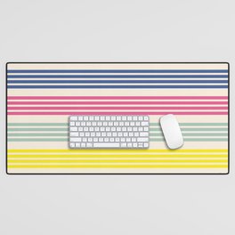 Okiie - Classic 80s 90s Retro Stripes Desk Mat