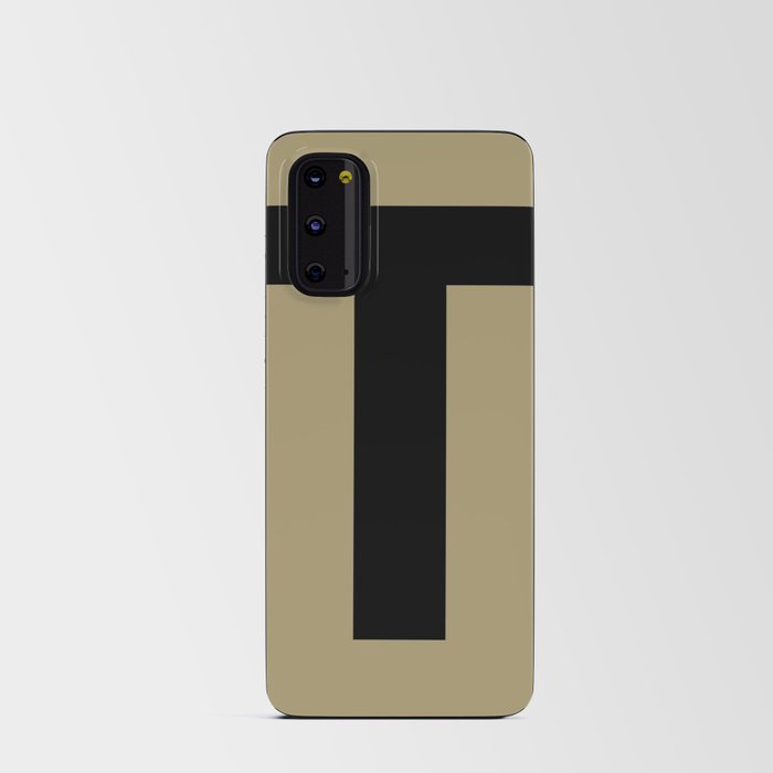 Letter T (Black & Sand) Android Card Case