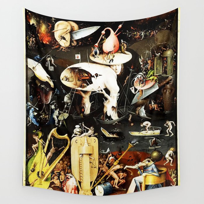 Bosch Garden Of Earthly Delights Panel 3 Hell Wall Tapestry by