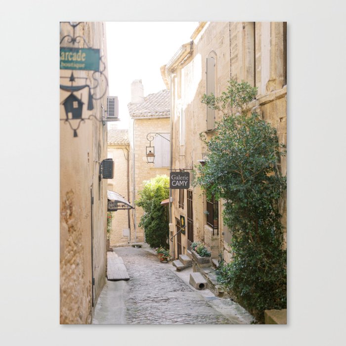 Cobbled street in Gordes, Provence | Fine Art Travel Photography Canvas Print