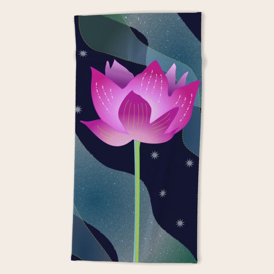Star Lotus Beach Towel