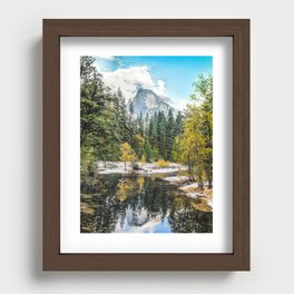 Yosemite's Half Dome After a Snowfall Recessed Framed Print