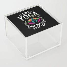 Yoga Beginner Workout Poses Quotes Meditation Acrylic Box