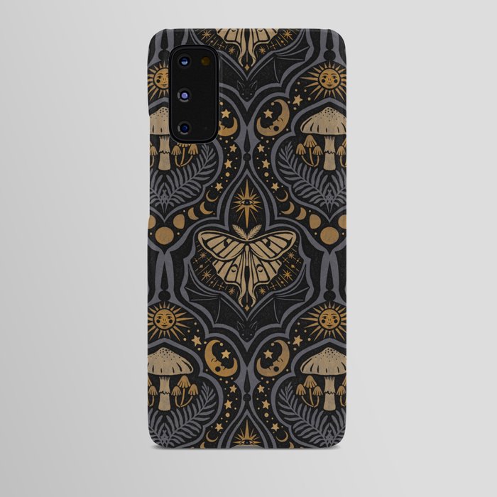 Mystical Luna Gothic Damask - Midnight Android Case