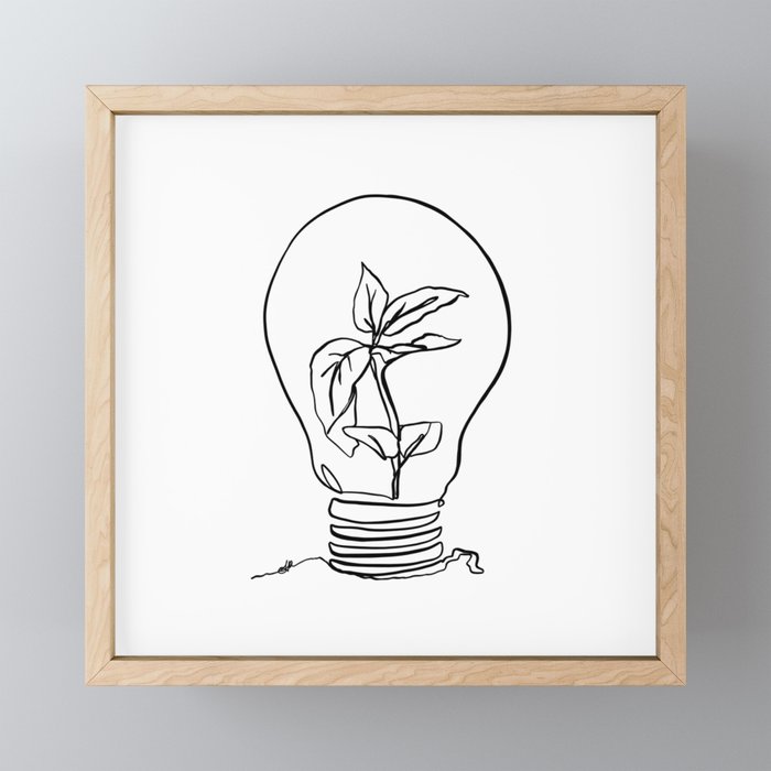 Grow Your Mind Framed Mini Art Print