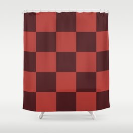 Classic Checker Leucrota Shower Curtain