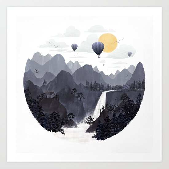Roundscape II Art Print