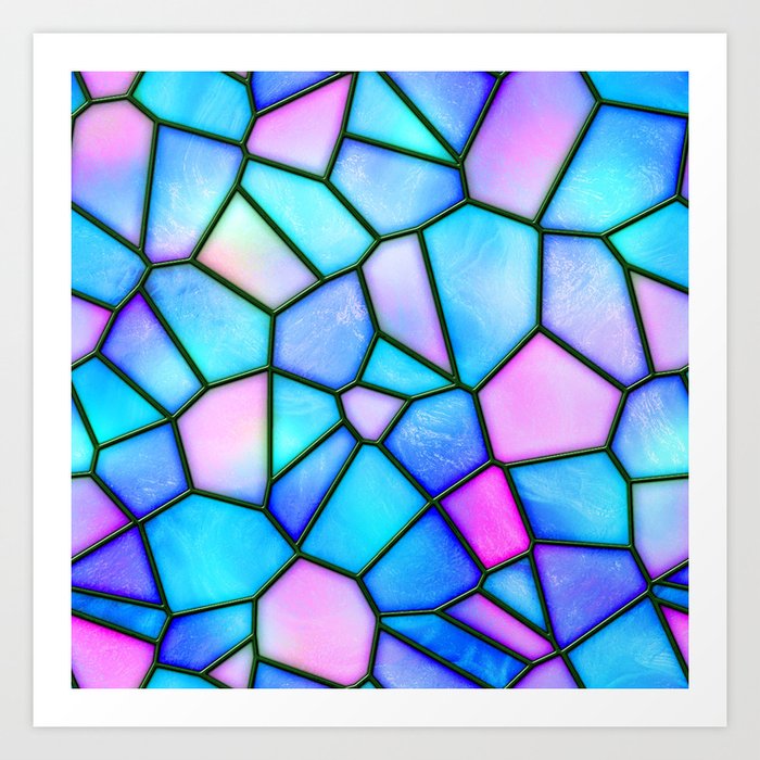 pastel stained glass Art Print
