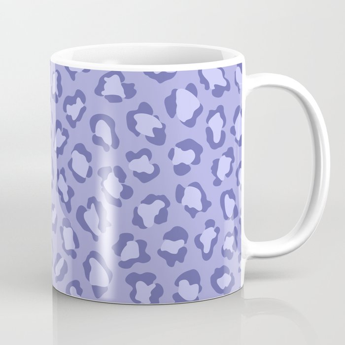 Periwinkle Blue Purple Leopard Animal Print Coffee Mug