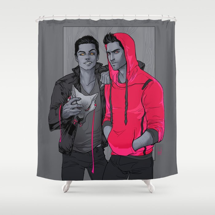 Little Red has Pointy Teeth Shower Curtain