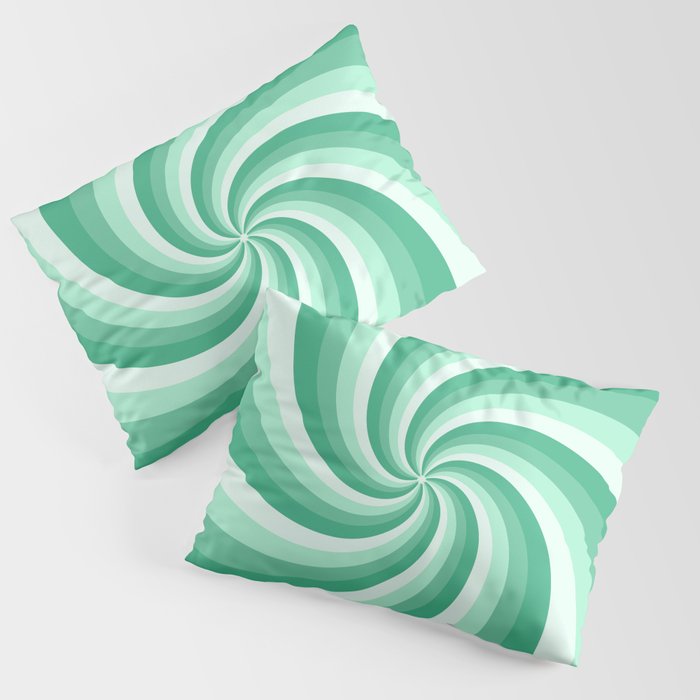 Minty Fresh Spiraling Pillow Sham