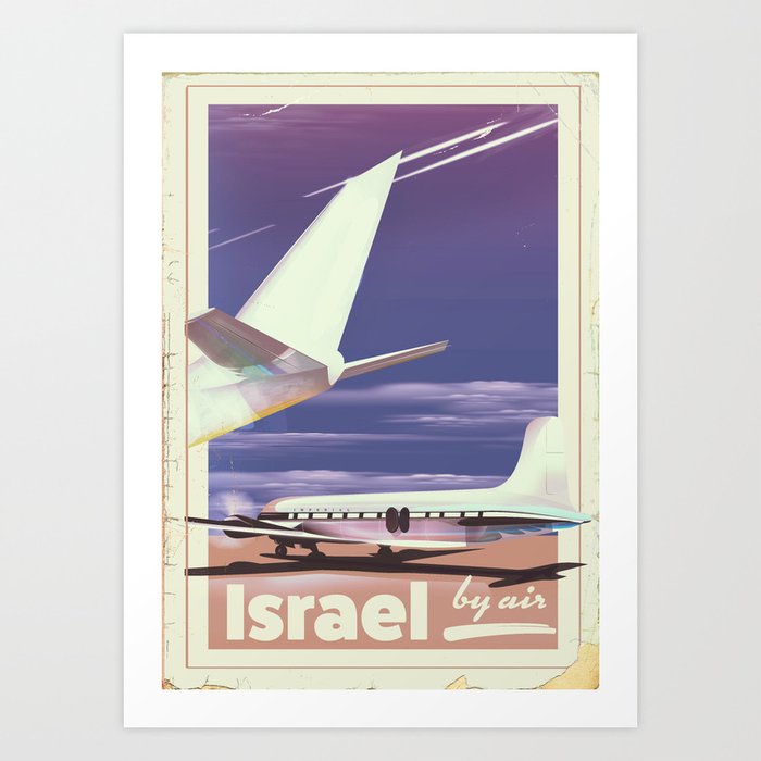 Israel 1977 vintage travel poster. Art Print
