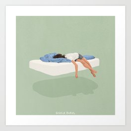 Floating Bed Art Print
