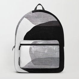 Abstract Black and White Pebbles Backpack