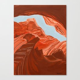 Antelope Canyon Desert Painting Canvas Print