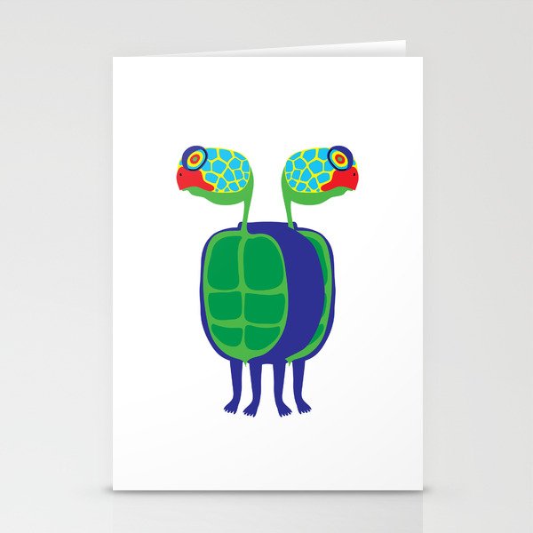 Animal Mardi Gras: Turtle Stationery Cards