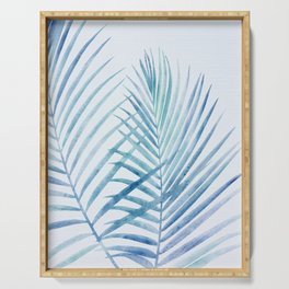 Coastal Palms Watercolor Serving Tray