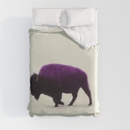 Purple Buffalo Duvet Cover