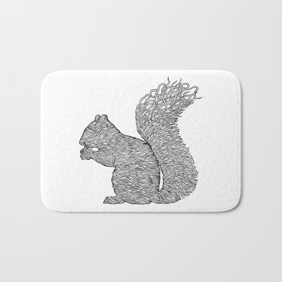 SQUIRREL LINES Bath Mat
