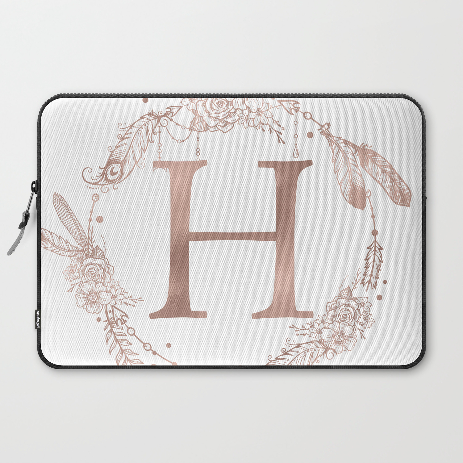 monogrammed laptop sleeve