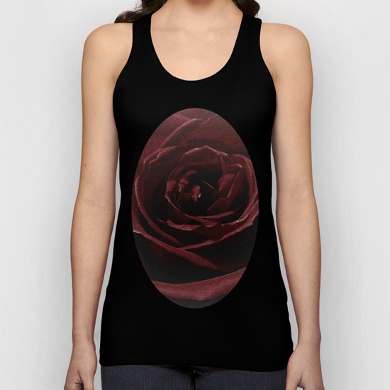 Textured Red Rose Unisex Tank Top