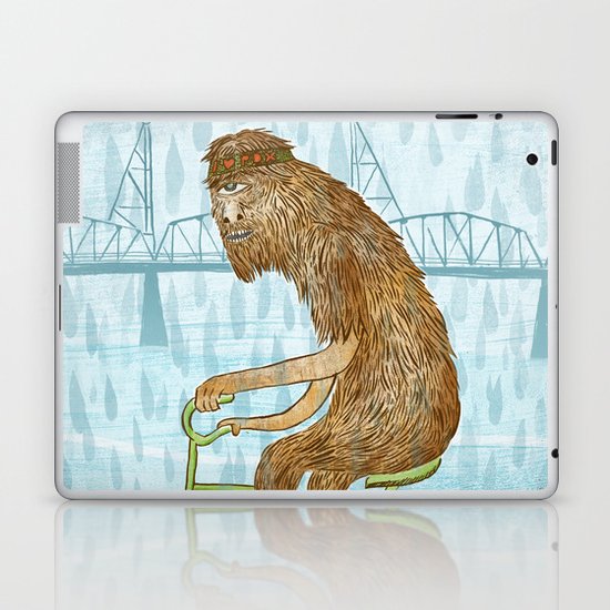Dirty Wet Bigfoot Hipster Laptop & iPad Skin