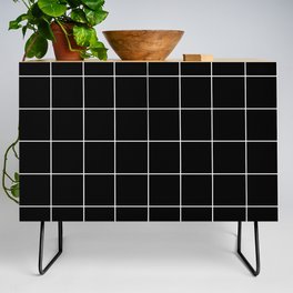 WINDOWPANE ((white on black)) Credenza