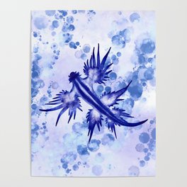 Blue Dragon Sea Slug Poster