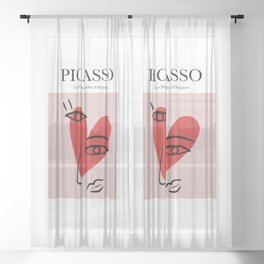 Picasso - Les Demoiselles d'Avignon Sheer Curtain