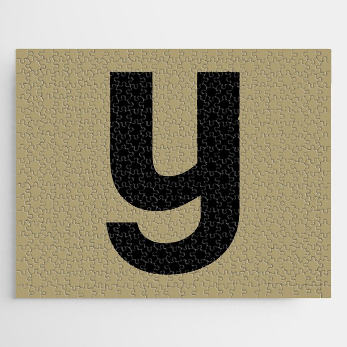 letter Y (Black & Sand) Jigsaw Puzzle