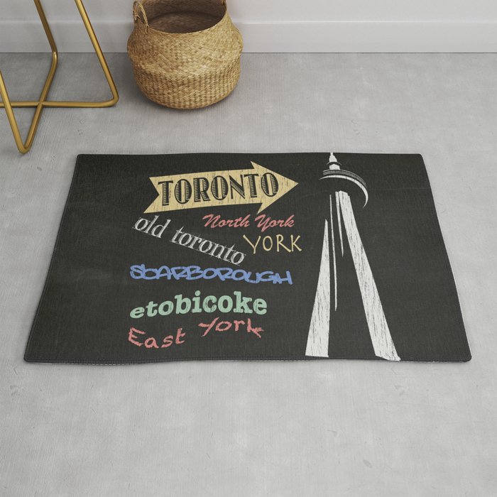 Toronto Tourism Poster Rug