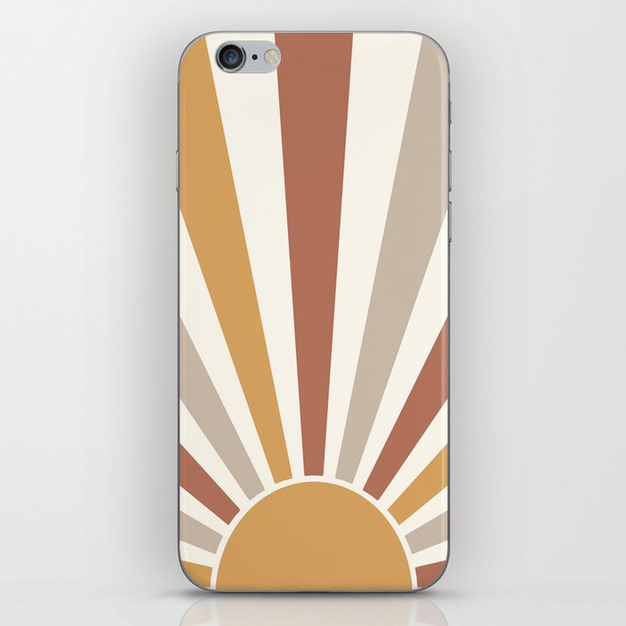 Multicolor retro Sun design 2 iPhone Skin