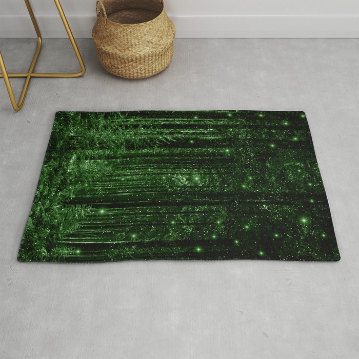 Enchanted Green Forest Rug