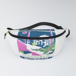 1951 ISTANBUL Swiss Air Airline Travel Poster Fanny Pack