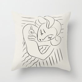 Vintage poster-Henri Matisse-Linear drawings. Throw Pillow
