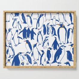 the waddle, in blue Serving Tray