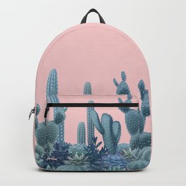 Milagritos Cacti on Rose Quartz Background Backpack