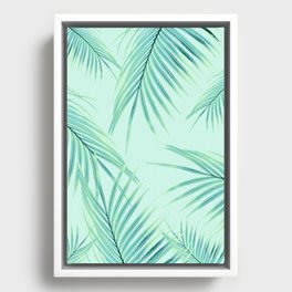 Summer Palm Leaves Dream #1 #tropical #decor #art #society6 Framed Canvas
