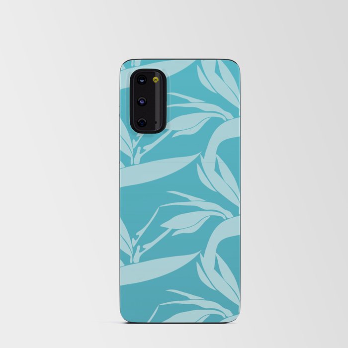 Bird of paradise pattern on turquoise ombre Android Card Case