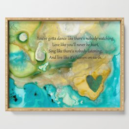 Heaven On Earth - Colorful Inspirational Art - By Sharon Cummings Serving Tray