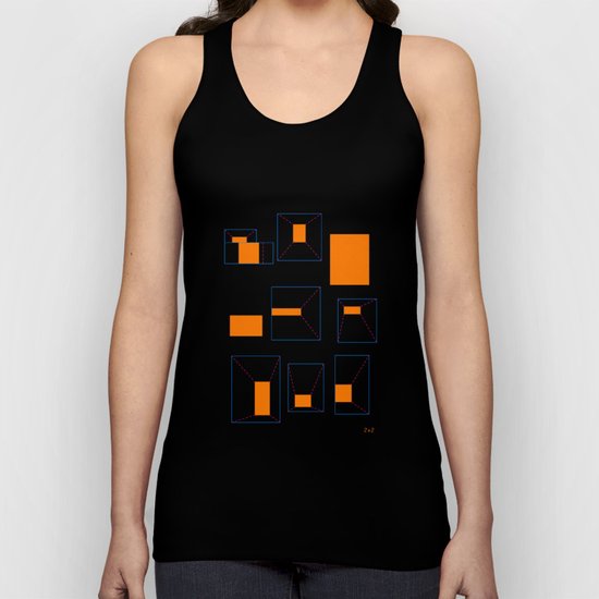 ORANGE ABSTRACT LIGHTS Unisex Tank Top