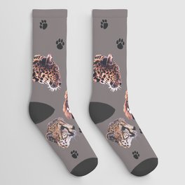 Wild Cat Socks Gray Socks