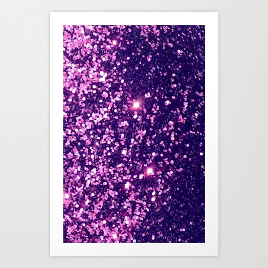 Purple Magenta Sparkle Blur Art Print